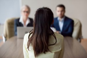 Business woman interviewing for a job