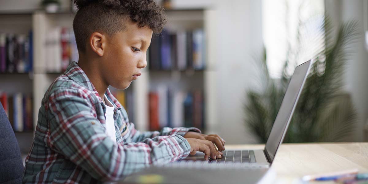 child on a computer