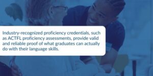 support image with a quote from the article about credentialing